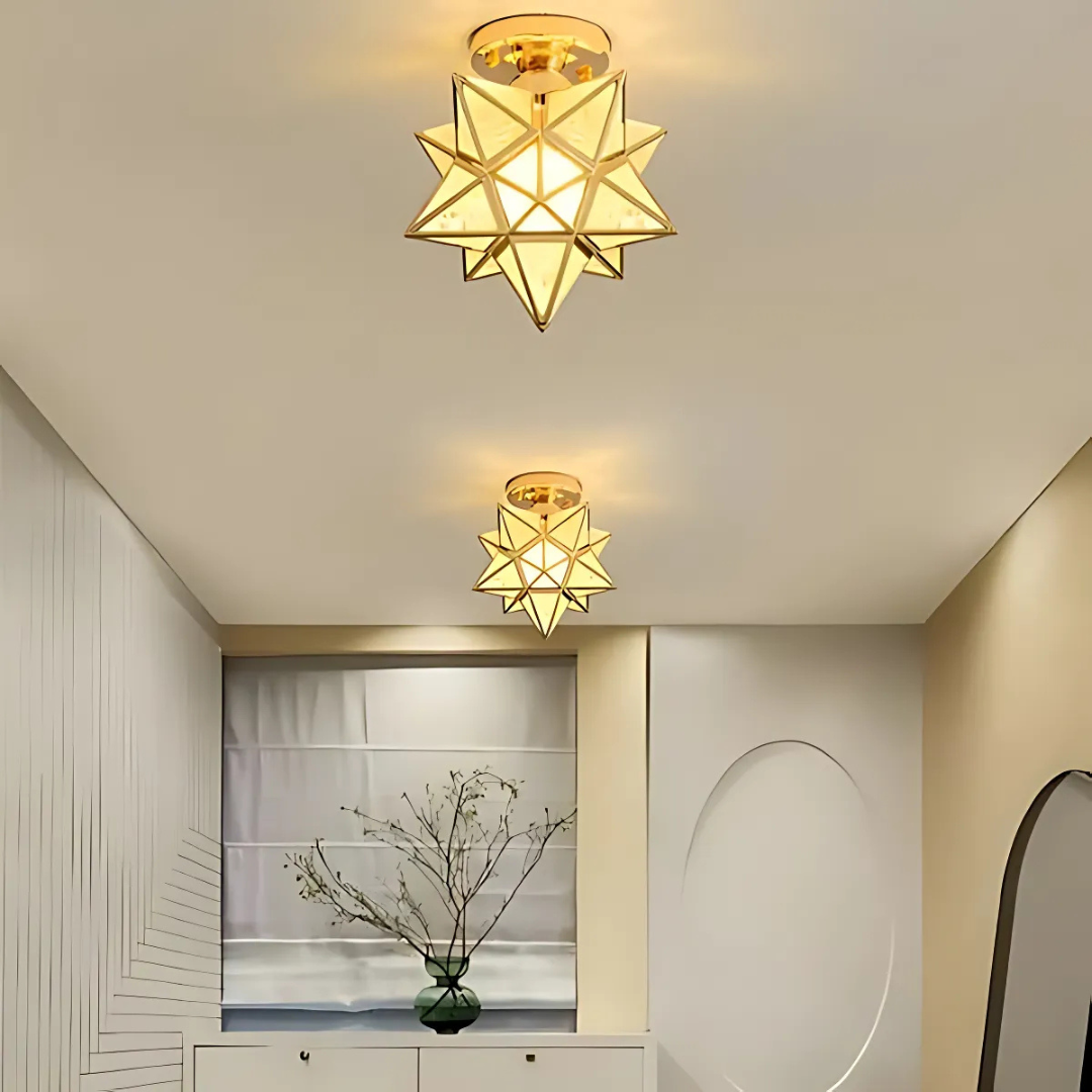 Stropní lampa hvězda