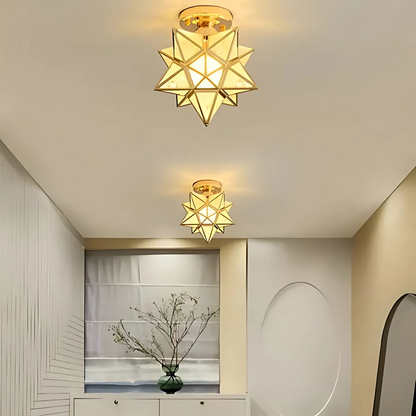 Stropní lampa hvězda