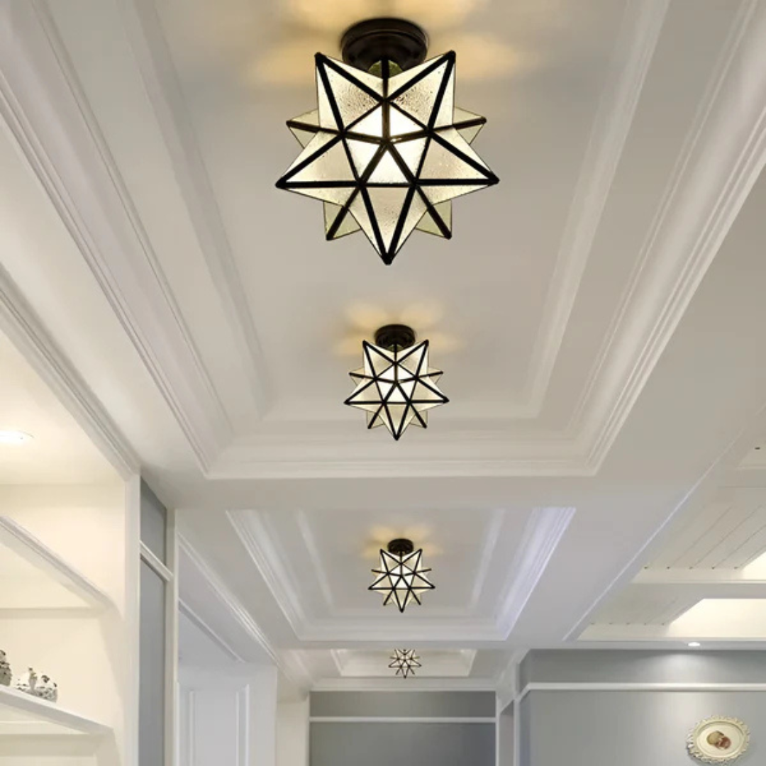 Stropní lampa hvězda