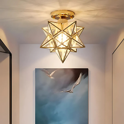 Stropní lampa hvězda
