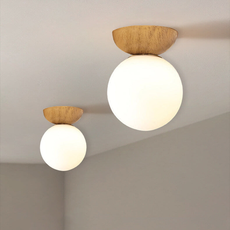 Lampa sufitowa kula szklana