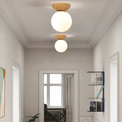 Lampa sufitowa kula szklana