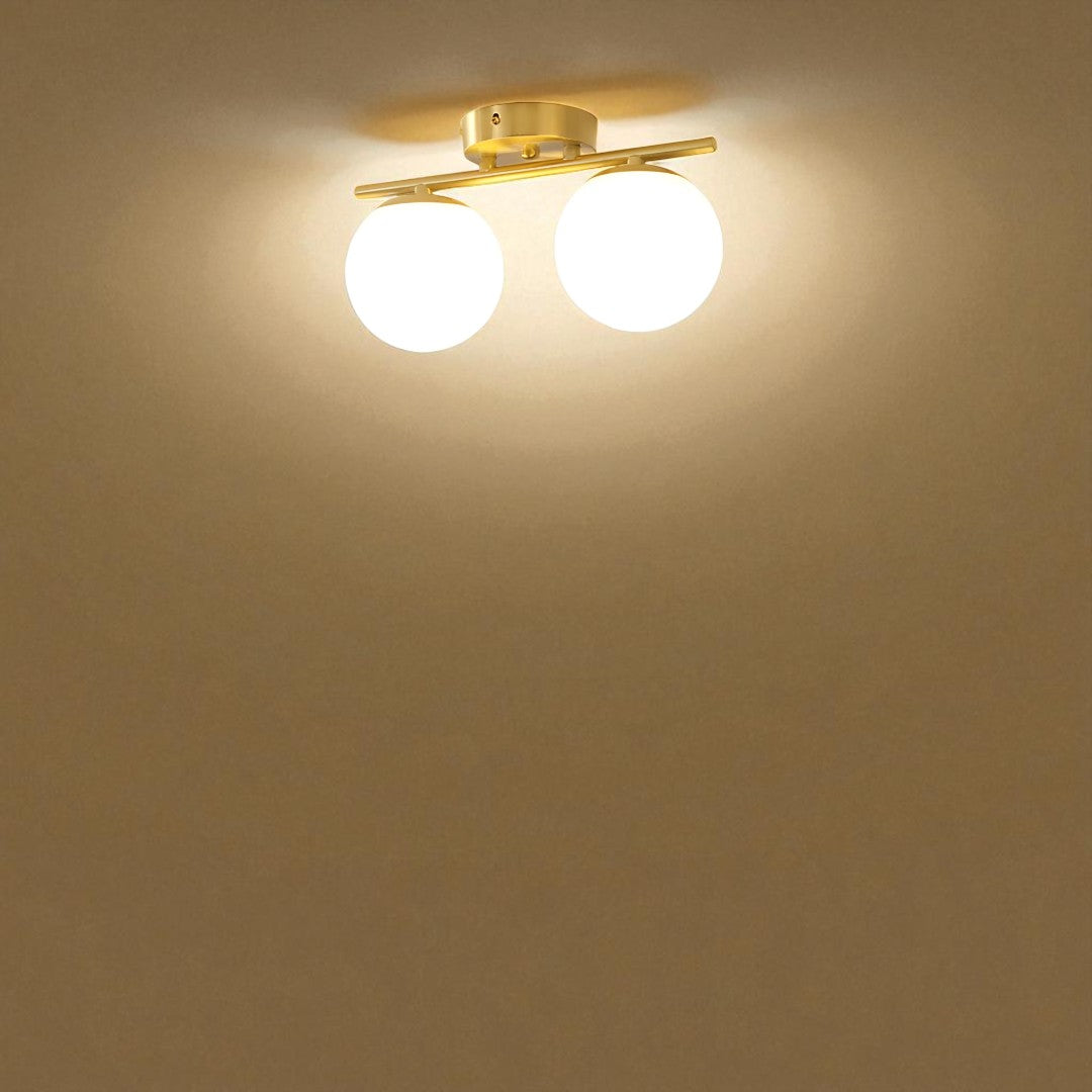 Stropní lampa se skleněnými koulemi