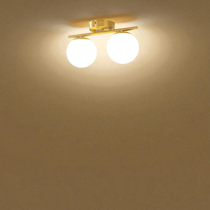 Stropní lampa se skleněnými koulemi