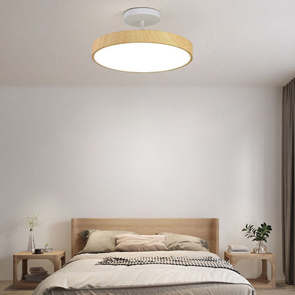 Plafonnier LED imitation bois