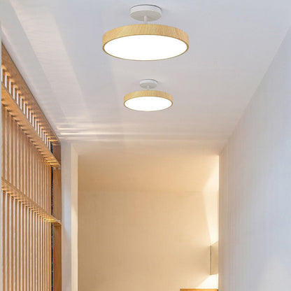 Plafonnier LED imitation bois