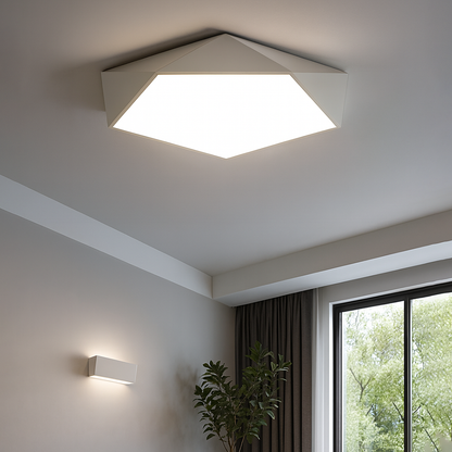 Geometric LED ceiling light