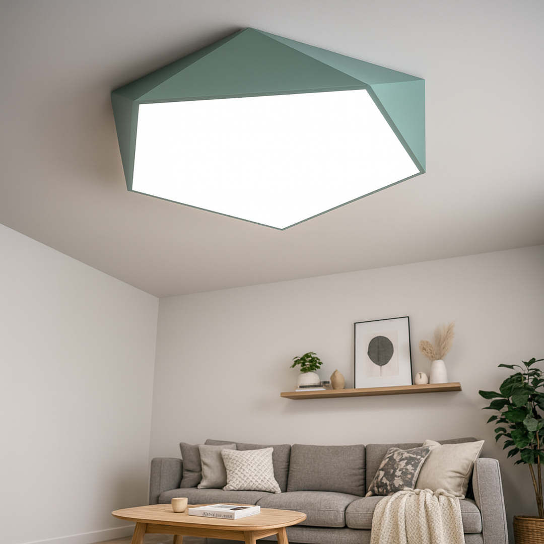 Geometric LED ceiling light