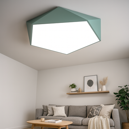 Geometric LED ceiling light