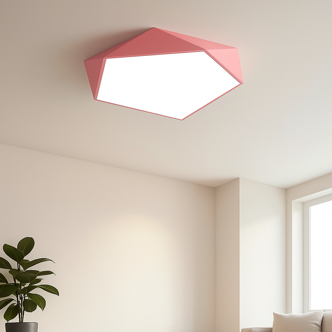 Geometric LED ceiling light