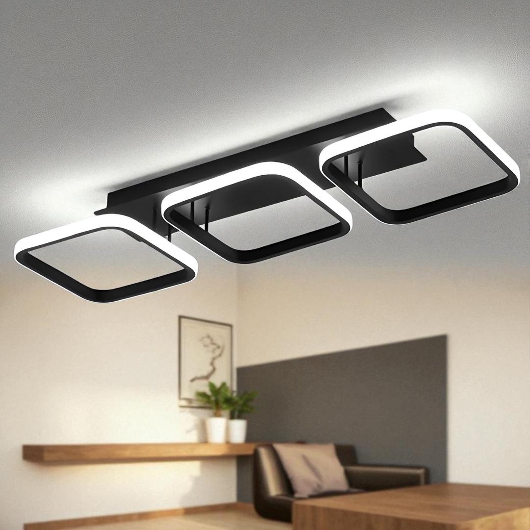 Stropní LED lampa se třemi stínidly