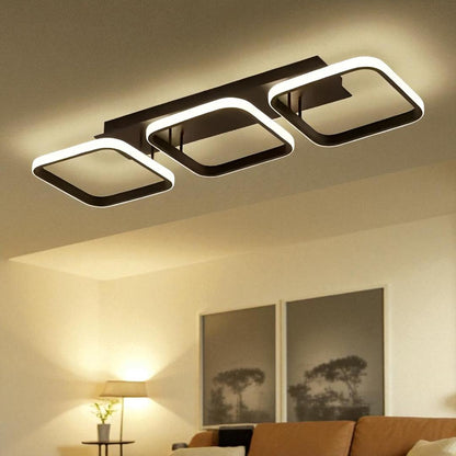 Stropní LED lampa se třemi stínidly