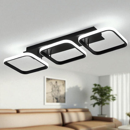 Stropní LED lampa se třemi stínidly