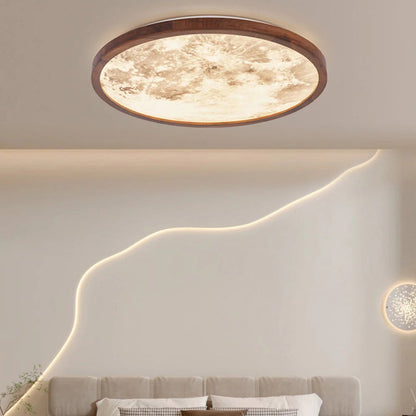 Round moon ceiling lamp