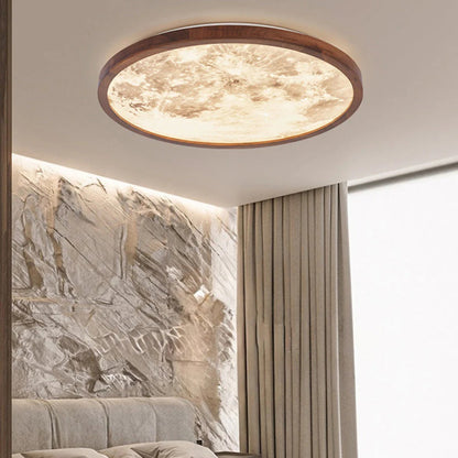 Round moon ceiling lamp