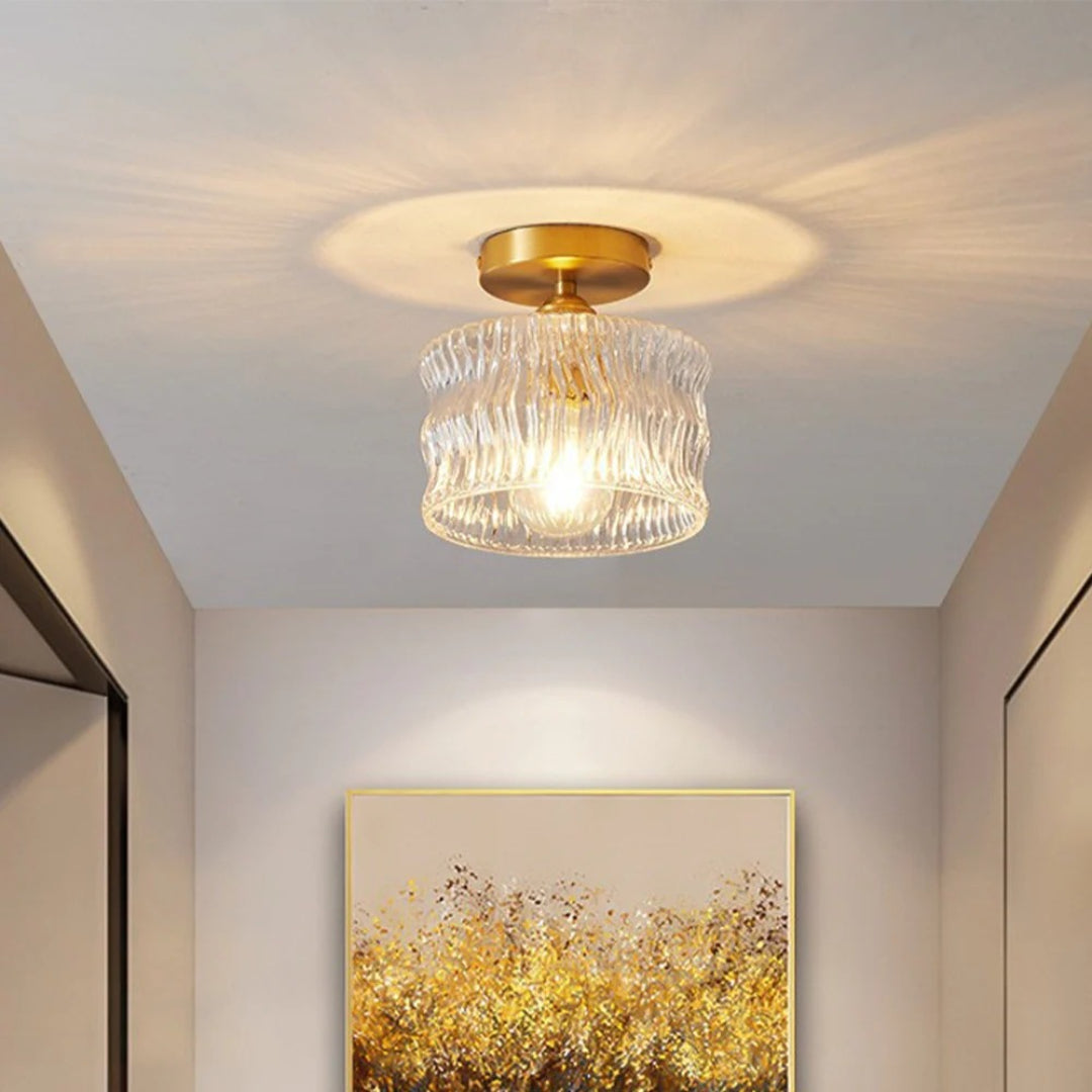 Glass ceiling lamp