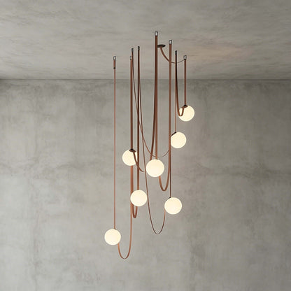 Stropní lampa s kulovitými stínidly