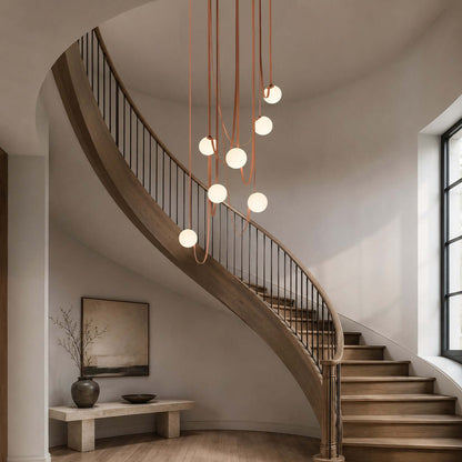 Stropní lampa s kulovitými stínidly