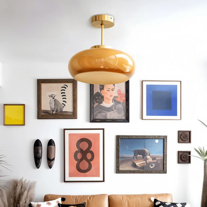 Lampa sufitowa szklany klosz