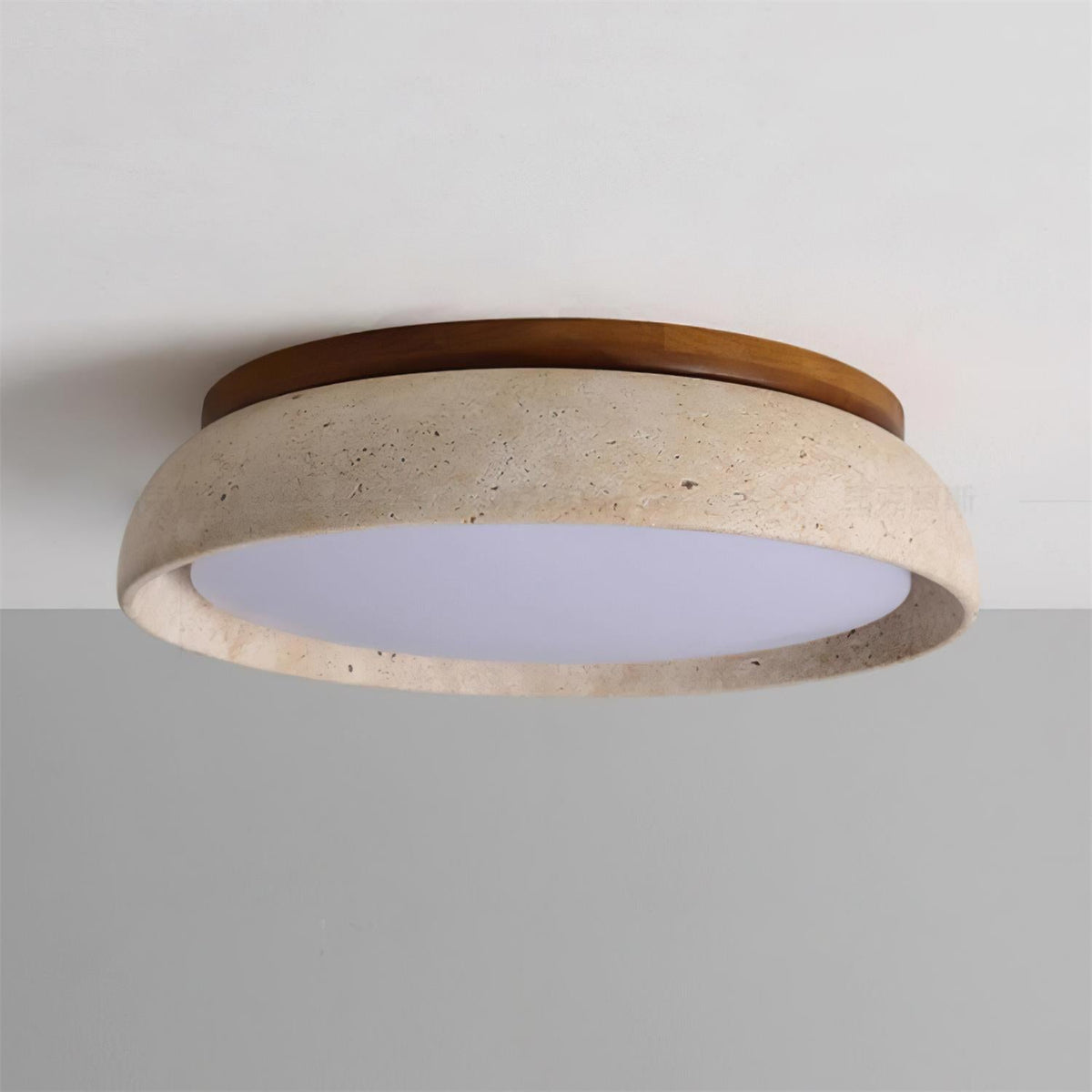 Stropní lampa z travertinu