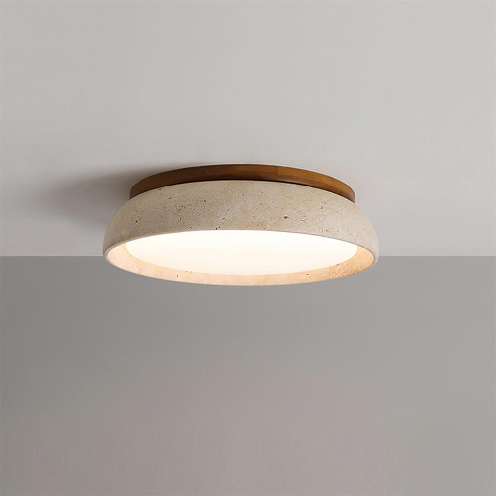 Stropní lampa z travertinu