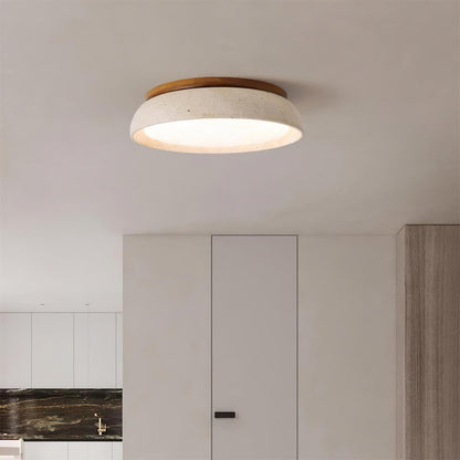 Stropní lampa z travertinu