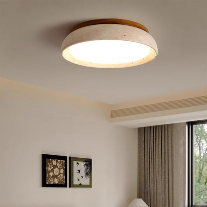 Stropní lampa z travertinu
