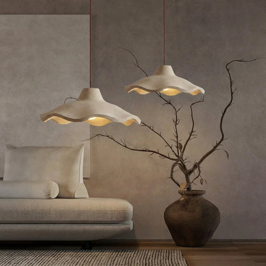 Lampe suspendue en ciment
