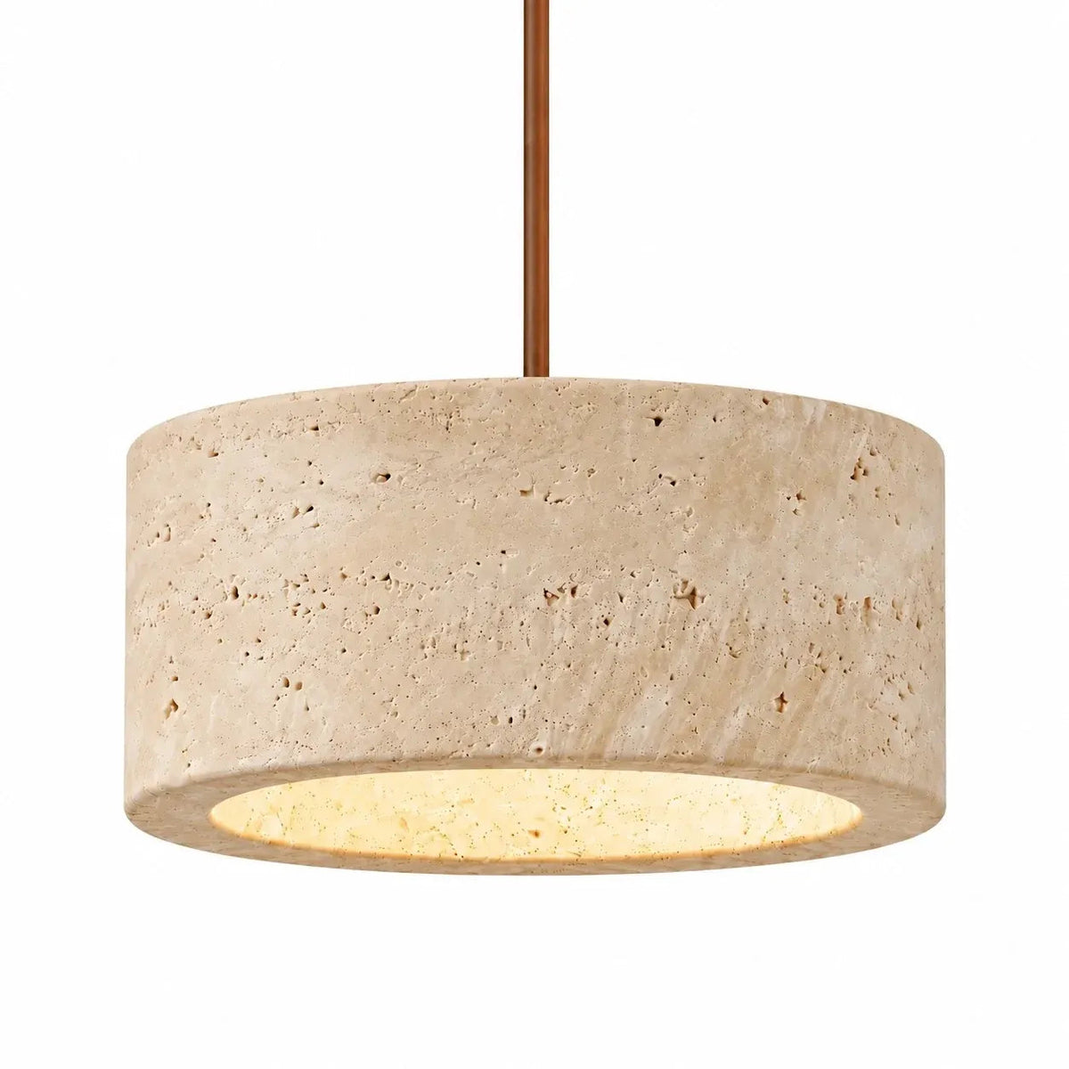 Lampa wisząca cylindryczna trawertyn