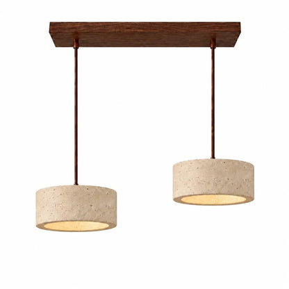 Lampa wisząca cylindryczna trawertyn