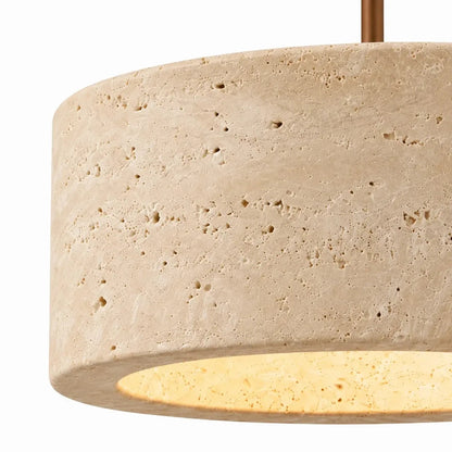 Lampa wisząca cylindryczna trawertyn