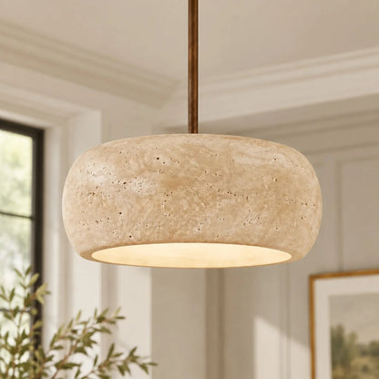 Lampa wisząca cylindryczna trawertyn
