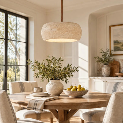 Lampa wisząca cylindryczna trawertyn