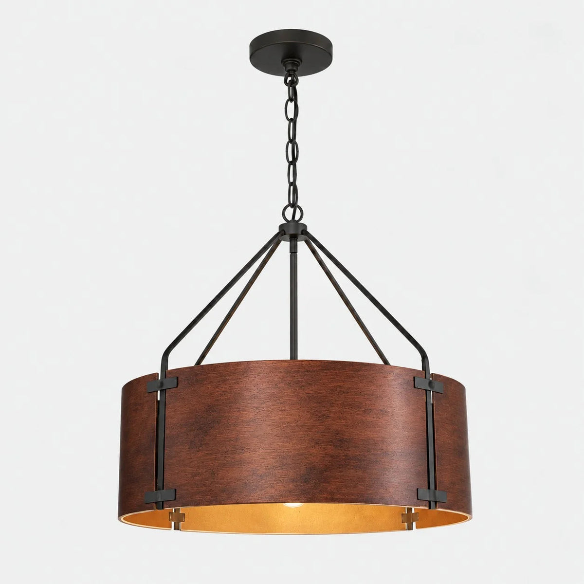 Lampa wisząca klosz bęben