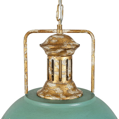 Pendant lamp with a metal dome shade