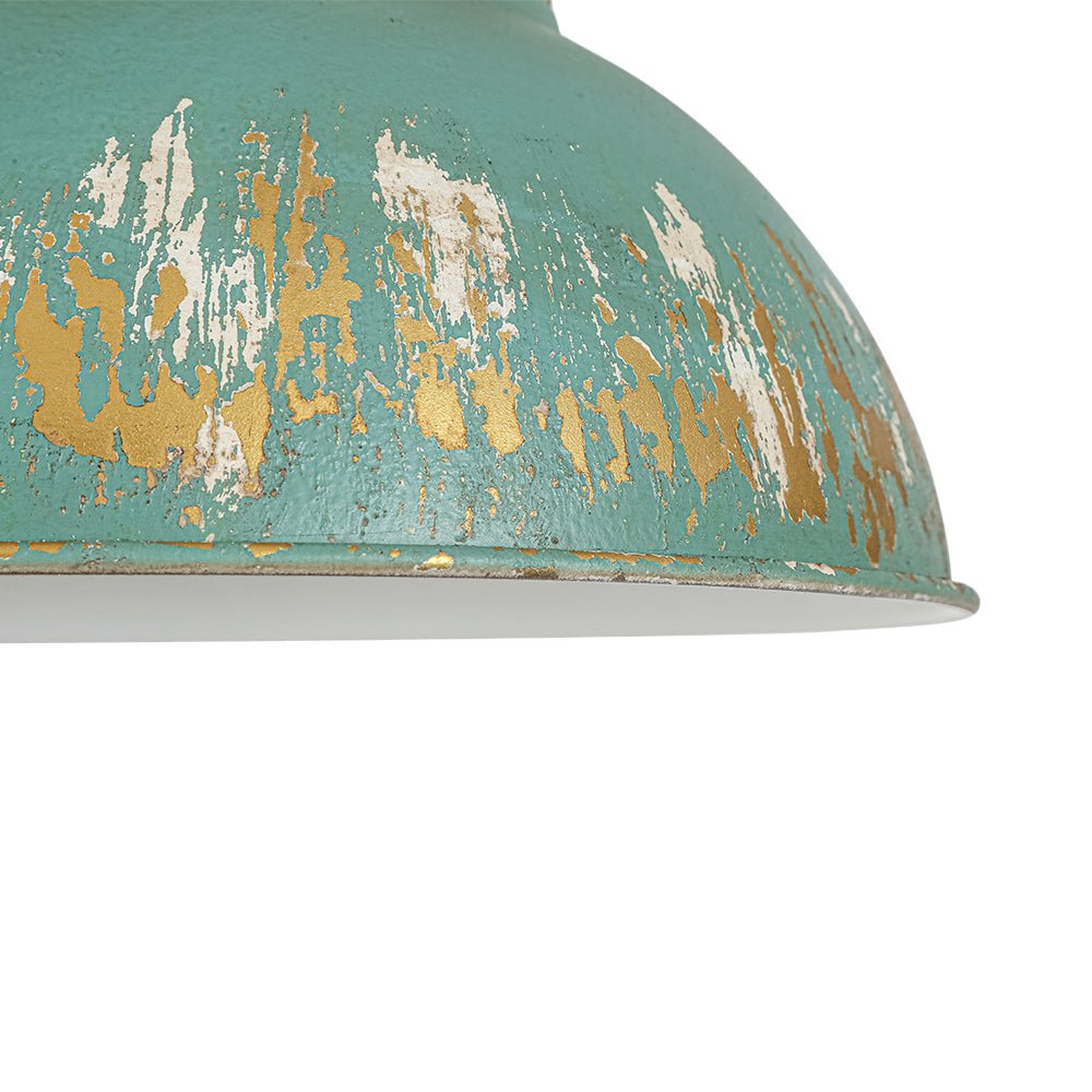Pendant lamp with a metal dome shade