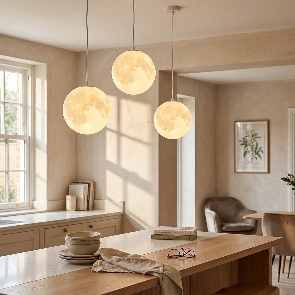 Lampe suspendue lune