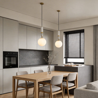 Globe pendant lamp