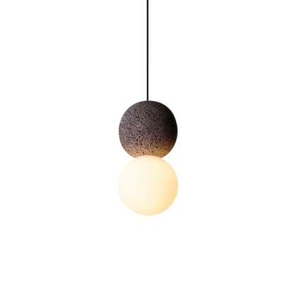 Double globe pendant lamp