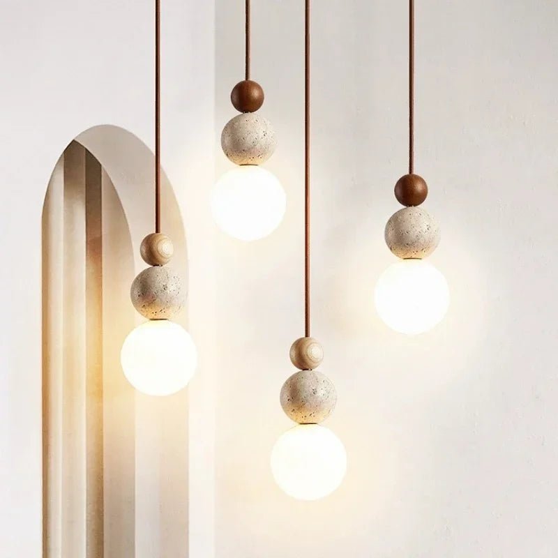 Suspension boule en verre