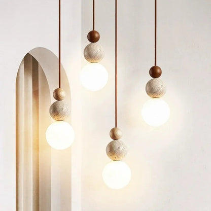 Suspension boule en verre