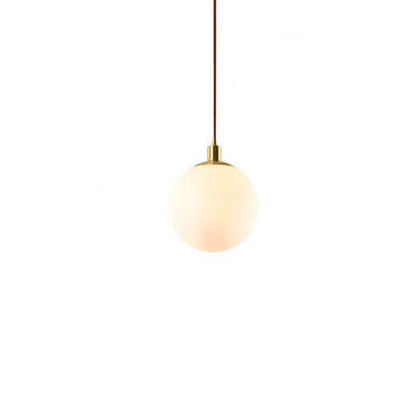 Skleněná kulová závěsná lampa