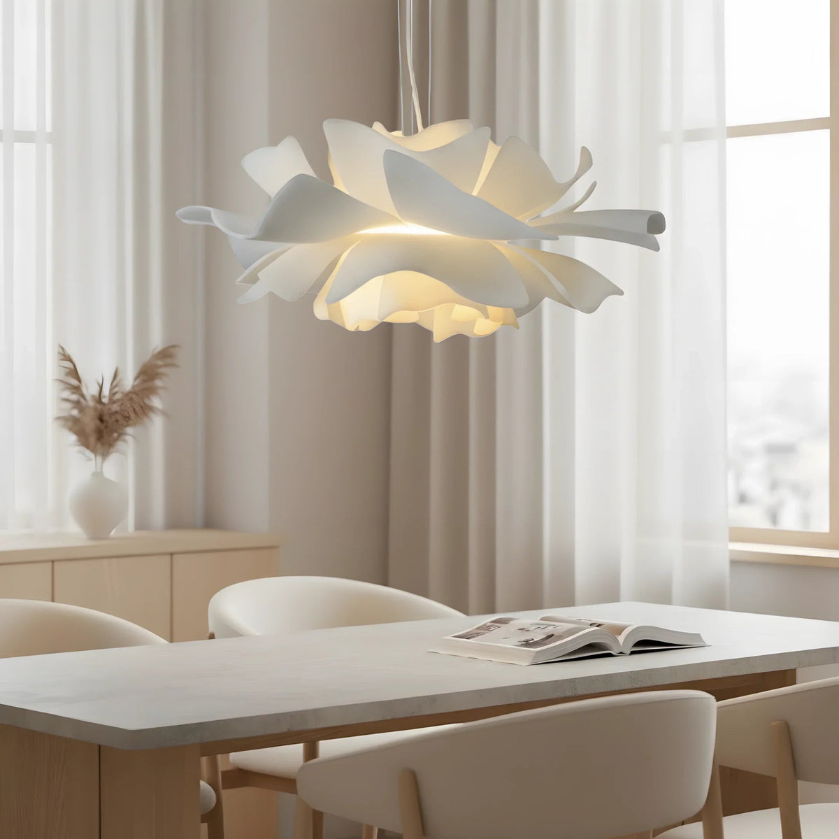 Lotus flower pendant lamp
