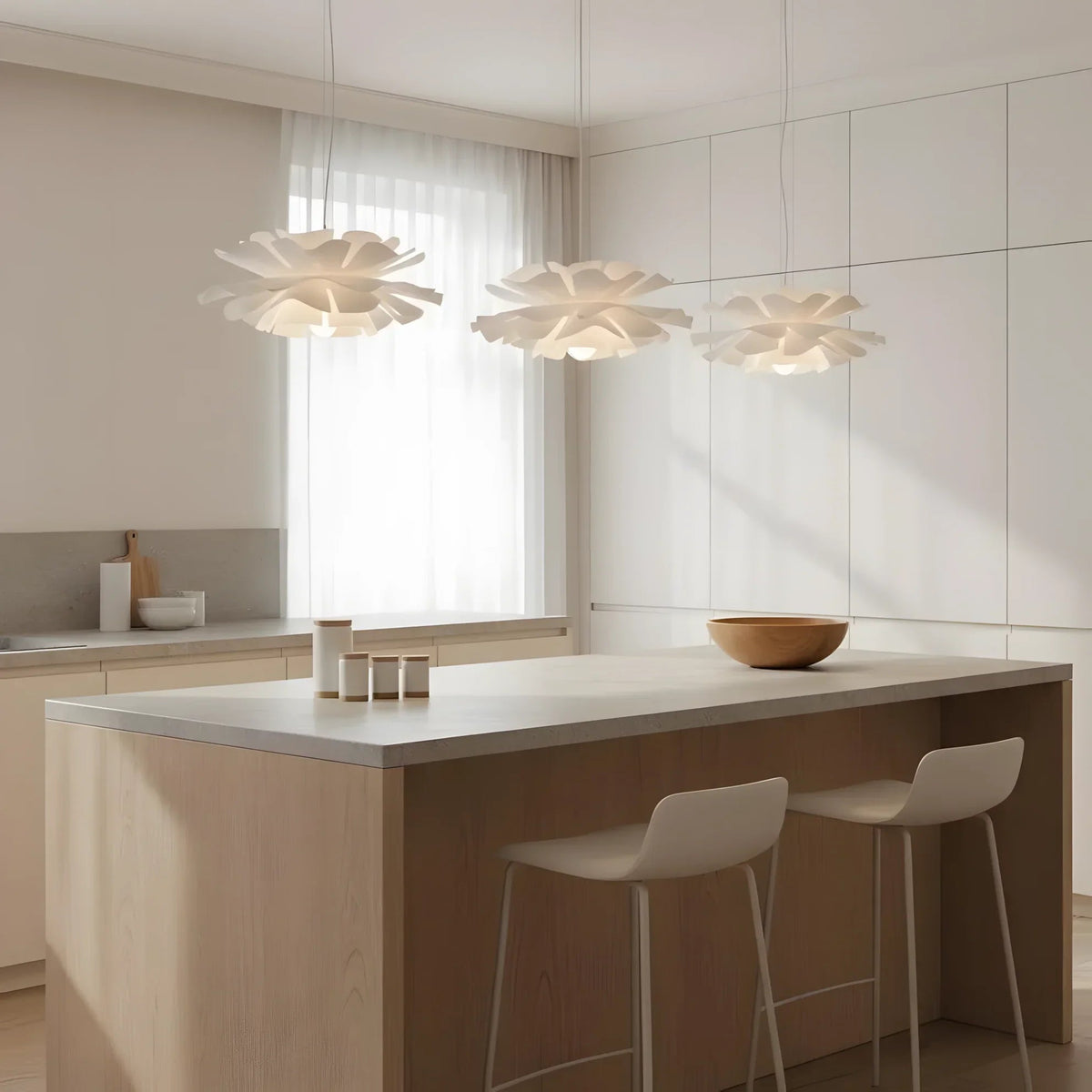 Lotus flower pendant lamp