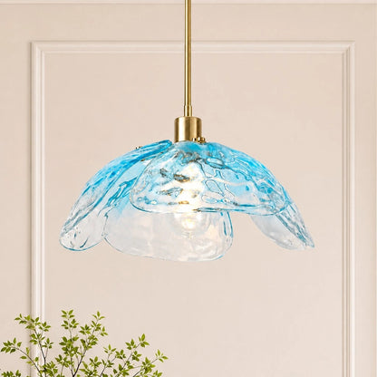 Lampa wisząca kwiatowy klosz