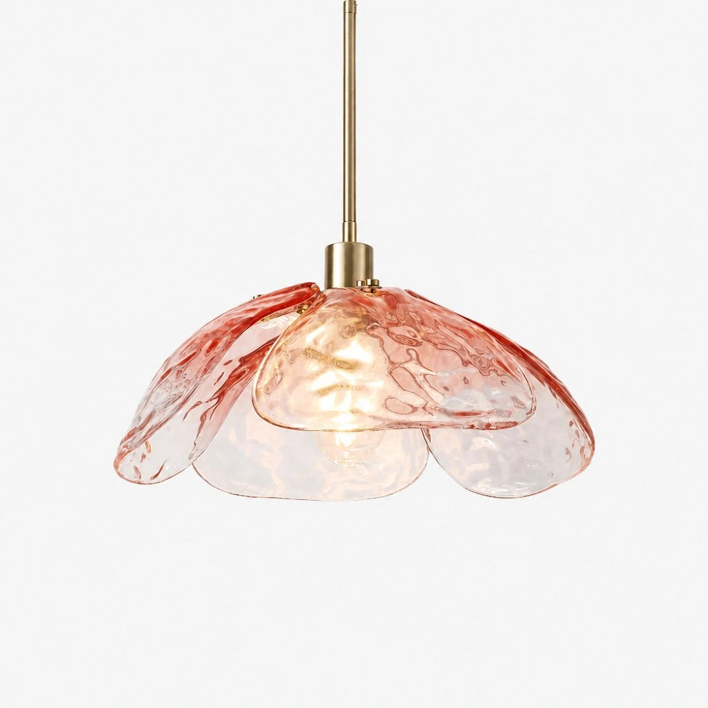 Lampa wisząca kwiatowy klosz