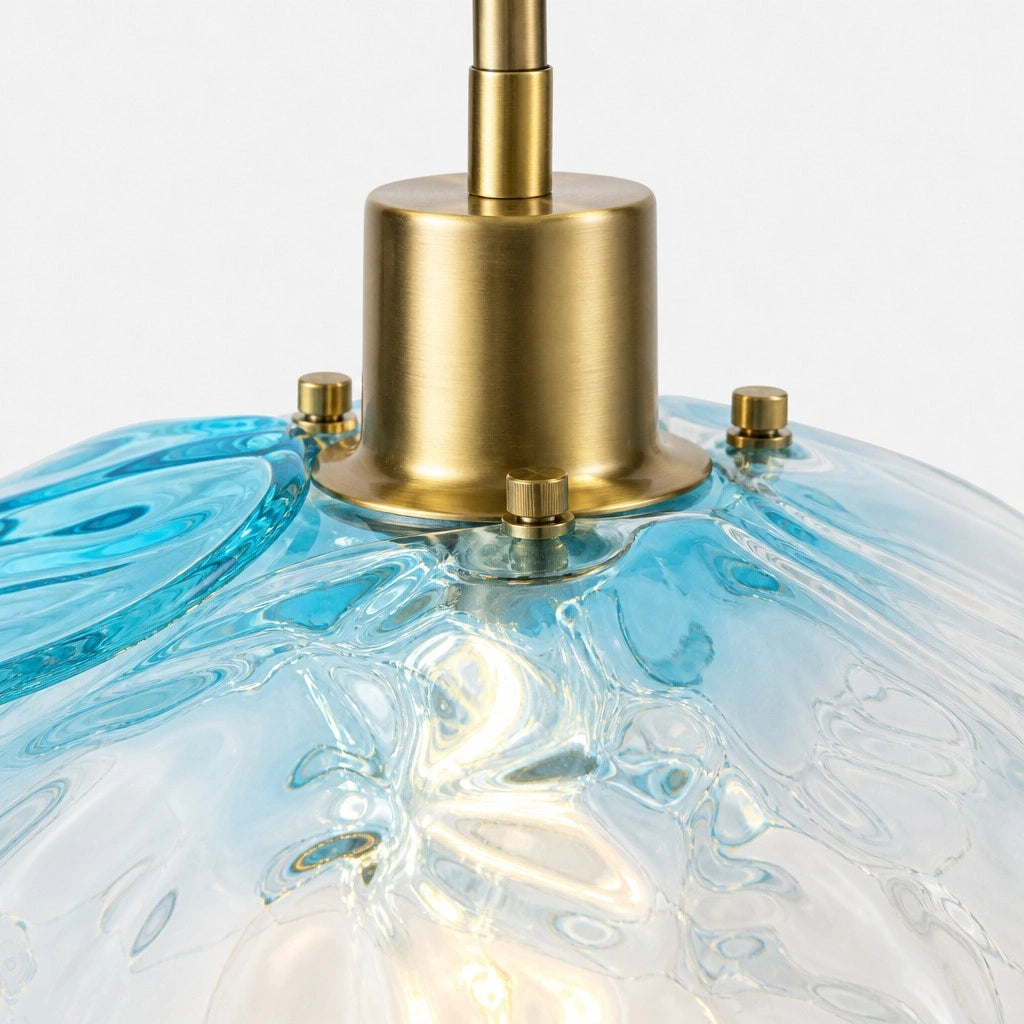 Lampa wisząca kwiatowy klosz
