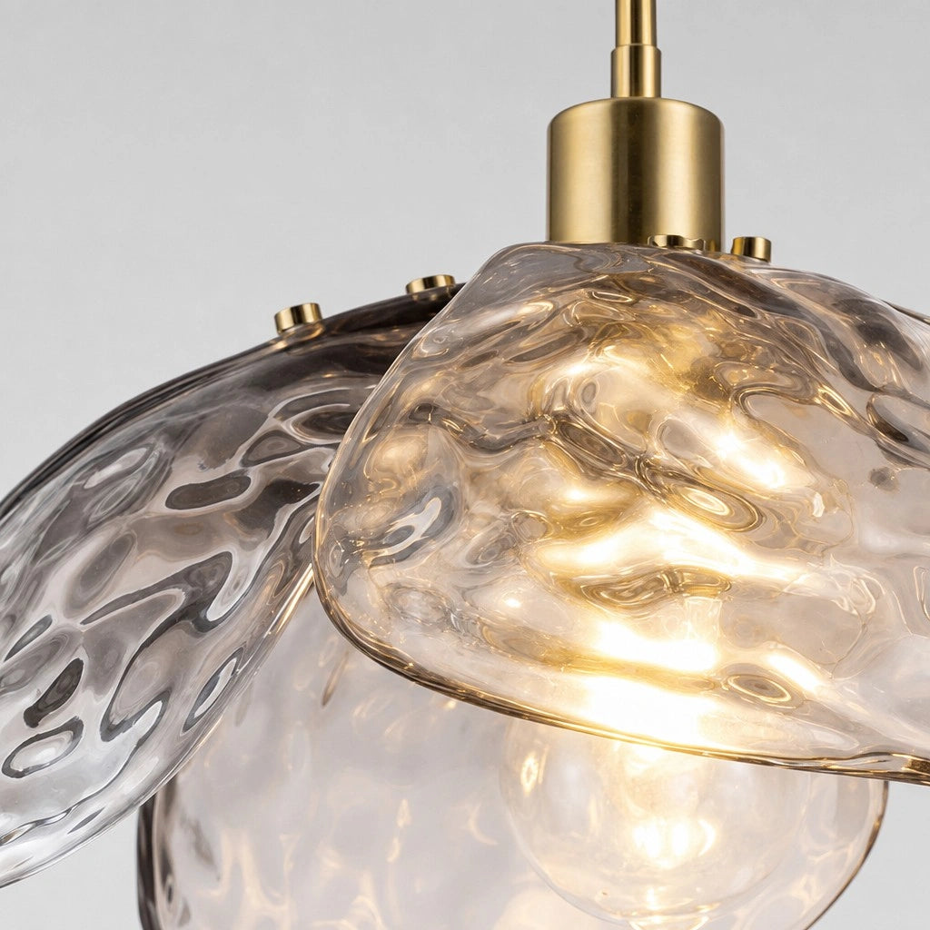 Lampa wisząca kwiatowy klosz