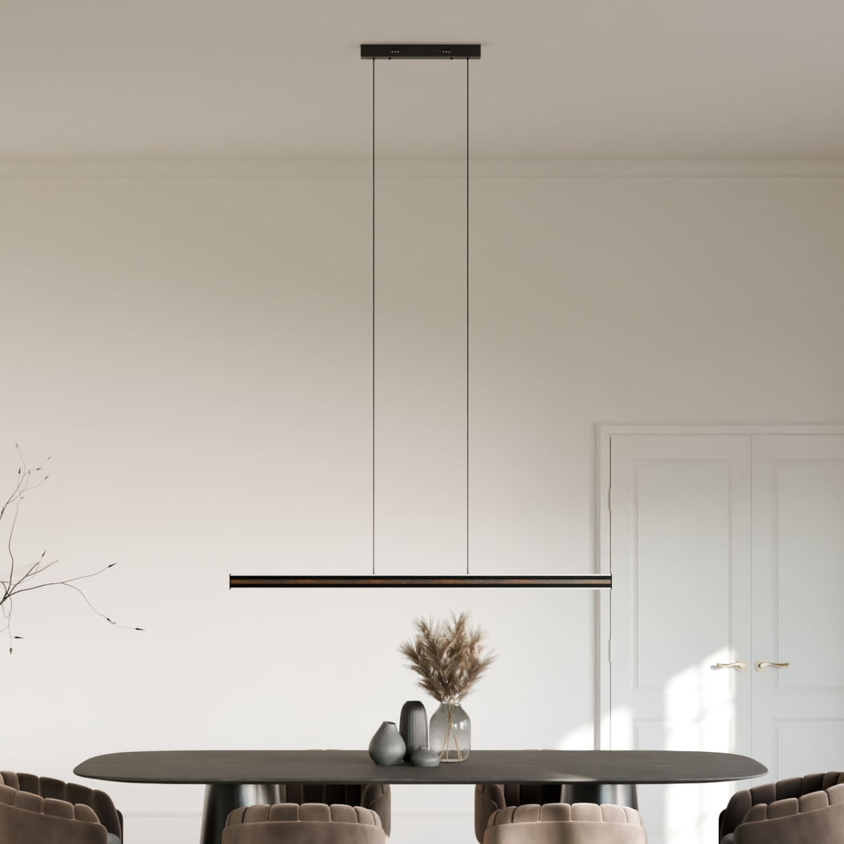 Linear LED pendant light