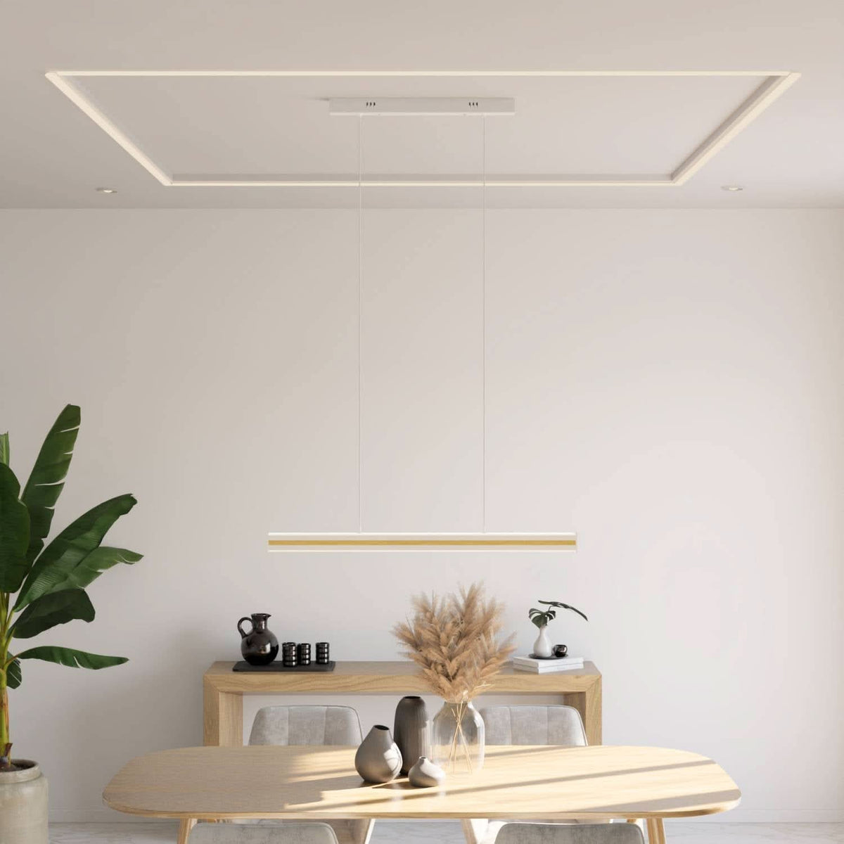 Linear LED pendant light